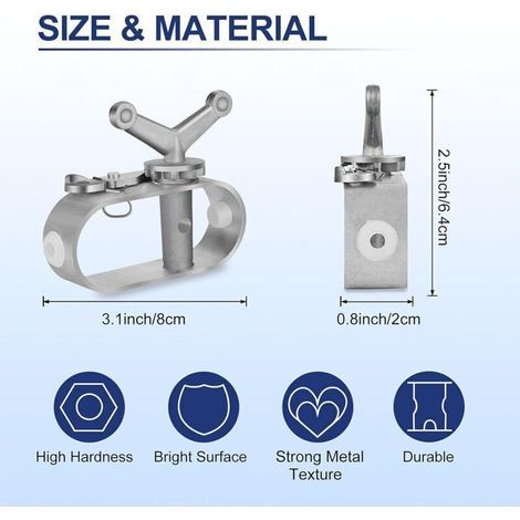 ALLIANDI Poolabdeckungswinde, rostfreie Aluminiumwinde für Aufstellpoolabdeckungen, runde und ovale Pools (8-teilig) (1/5)