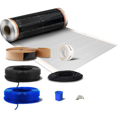 Film chauffant sans thermostat Hornisse pour chauffage au sol, kit 12 m²