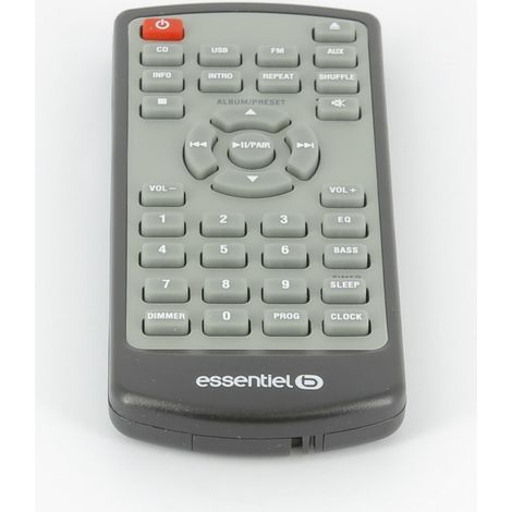 Telecommande 9002300 pour Chaîne Hi fi ESSENTIEL B CHAINE HIFI ESSENTIELB CS2001BT VERTICALE BLUETOOTH NFC