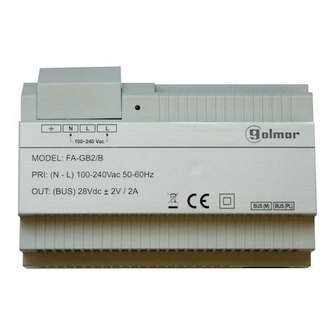 alimentation - pour installation bus 2 fils (gb2) - 28 vcc / 31 va - bitron gfagb2/b