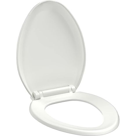 Abattant adulte pour WC à fermeture - Siège WC en douceur Libération rapide Blanc BV891731 - BonneVie (1/5)