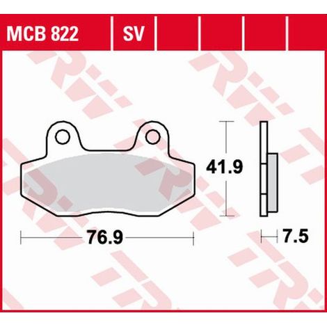 Pastiglie freno TRW ZF KH86 organiche per Kymco Nexxon 50 08-10, Nexxon 125 08-, Peugeot Speedfight 50 09-15, anteriori/posteriori