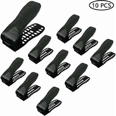 10 Pack Closet Slippers and Adjustable Shoes Small Shoe Rack (1/5)