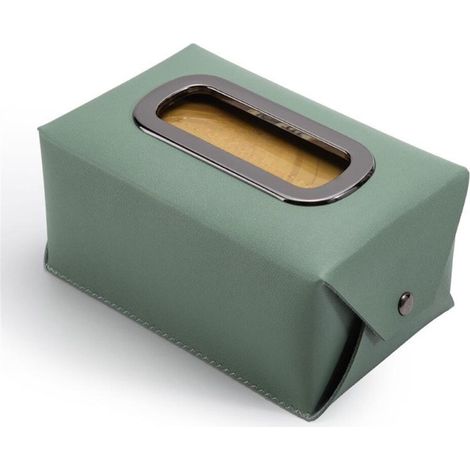 Adatto per confezioni da 2 scatole di fazzoletti per auto, contenitore per fazzoletti per auto di grande capacità, realizzato in pelle PU, stile aletta parasole, universalmente compatibile con tutti i