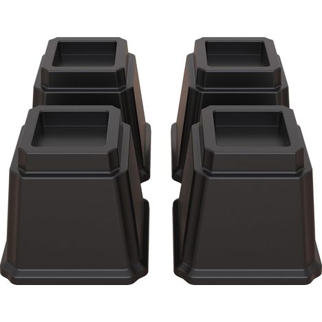 Bed Raisers 12cm for Furniture, Pack of 4, Black Sofa Risers, Chair (1/5)