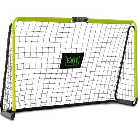 SOLO porta da calcio in acciaio 180x120cm - verde e nera. Ancoraggi inclusi. Robusto telaio zincato e rete a maglia grossa