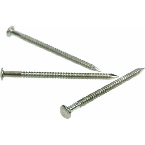 Pointe Annelée en Vrac Tête Bombée Inox A4 - 25/27x60 mm - 1 kg - D-Work (1/4)