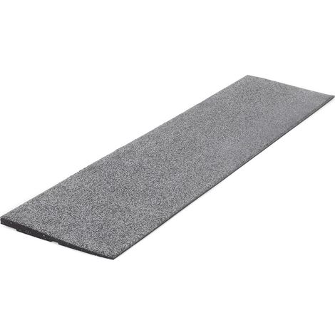 Bordo in gomma per pavimenti sportivi 'STONE' - 100x25 cm - 20 mm - Grigio medio (1/5)
