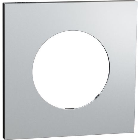 Plaque Odace Aluminium Métal support noir 1 poste (S913702)