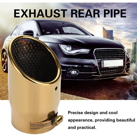 Tuning auto pot échappement 76mm tuyau arrière embout pour Audi Q3 A6 (1/5)