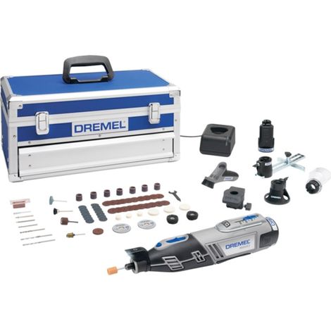 Dremel – Outil multifonction à batterie lithium 12V – 65 accessoires – Éclairage LED – Moteur puissant – Coffret aluminium – F0138220JK (1/5)