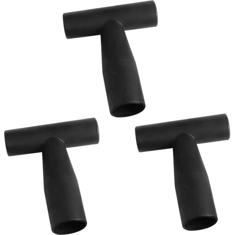 Poignées de Pelle en Plastique Noir, Lot de 3, Poignée T Remplacement Compatible Pelle à Neige et Bêche, Prise Confortable, Accessoires Jardinage pour Outillage de Creusage (1/5)