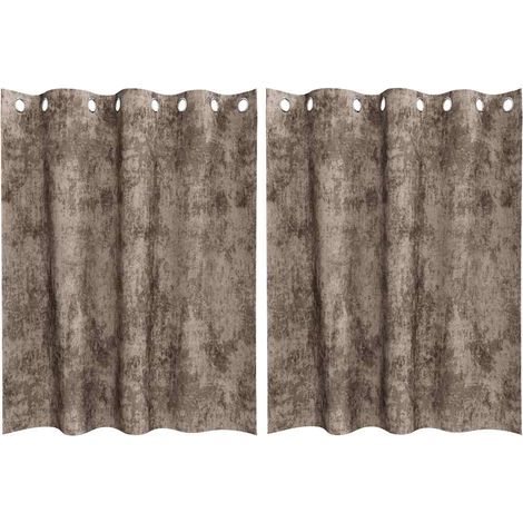 Maison Exclusive - Tende in Velluto 2 pz Cappuccino 140 x 140 cm Velluto (1/5)