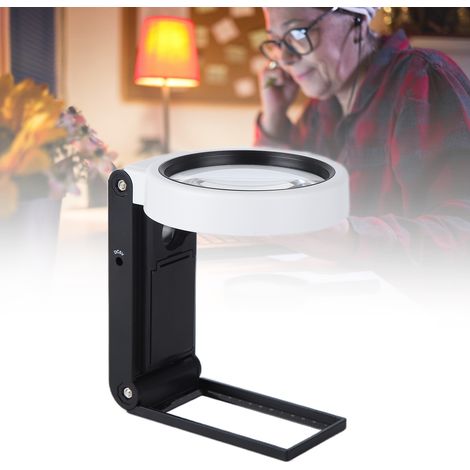 TH-7018A Multifunktionale LED-Lupe mit Licht, faltbare und tragbare Lupe, beleuchteter Handbeobachtungsspiegel (1/5)