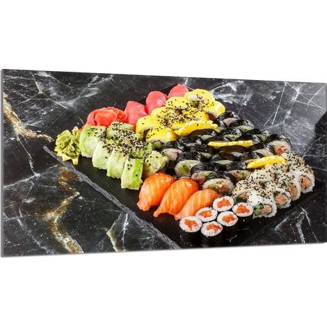 Glasschutzplatte für den Herd 90x52 Sushi (1/5)
