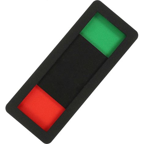 Panneau de porte commerciale rouge et verte coulissante ouverte/fermée-0.6X4X10CM-Black