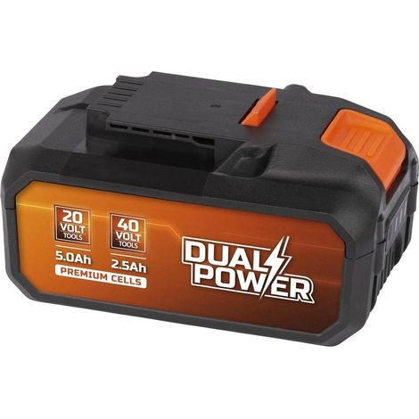 Batterie lithium 40V 2500mAh – Charge rapide en 2,5h – Technologie Li-on pour outils électroportatifs – Poids léger 1,01kg – Powerplus