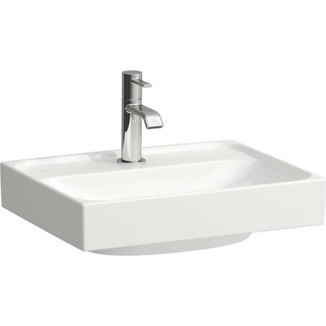 Laufen Meda - Lavamanos, 45x35 cm, sin rebosadero, orificio para grifo, blanco H8151110001111 (1/2)