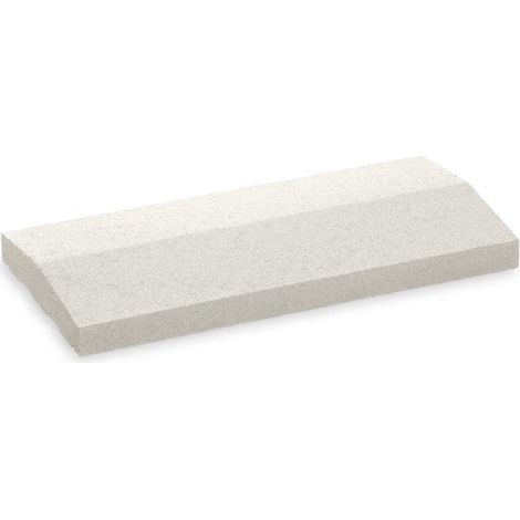 Cubremuros Segre 50 cm - Albardilla a dos aguas con goterón cada 13,5 cm - 50 × 16 × 3 × 4,5 cm - Palet - Blanco
