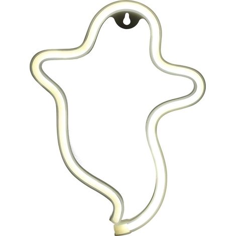 Fantôme Néon Lumière LED Innovante Décoration Fête Halloween Blanche (1/5)