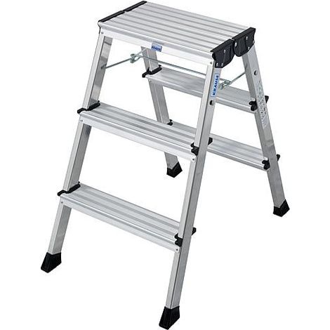 Echelle double pliante 'ROLLY' Haut 0,65 - H de travail 2,65 2x3 marches (1/5)
