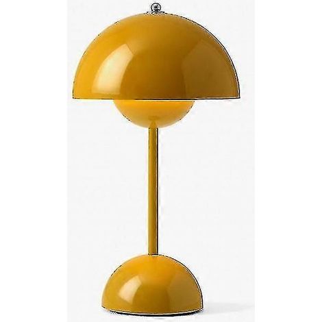 Nordisches Pilz-Nachtlicht – LED-Tischleuchte in Blütenknospenform, USB-Nachttischlampe für Brautsuite, Büro, Schlafzimmer – Moderne und schlichte Dekoration ZY (Gelb)