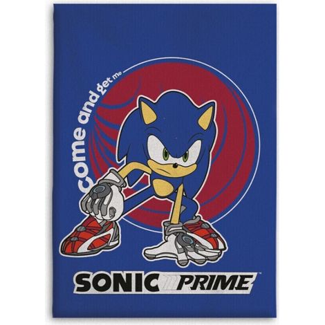 Plaid Polaire en flanelle  Sonic Prime - Bleue (1/2)