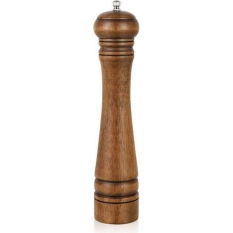 Macinapepe in legno, macinapepe grande da 25 cm, macinapepe, saliera con rotore in ceramica regolabile, macinapepe in legno di quercia per la tua cucina (1/4)
