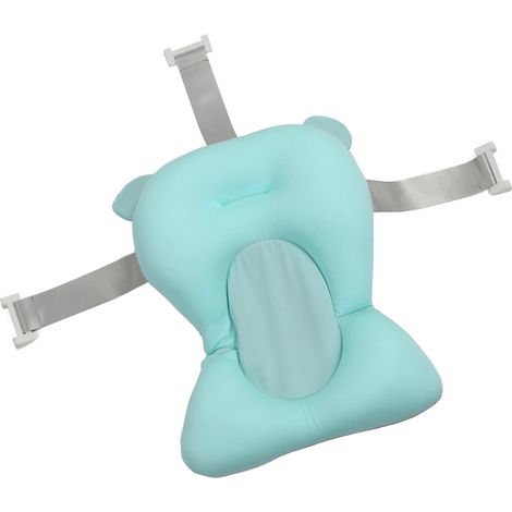 Babybadematte, Babybadekissen, Babybadematte für Babys und Kleinkinder, Kunststoff, groß, blau (1/5)