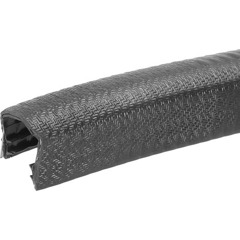 Randleisten Schwarz U Form Kantenschutz Gummi mit Stahl Klammern Passt 25/64"-29/32" Kante 3.28Ft...