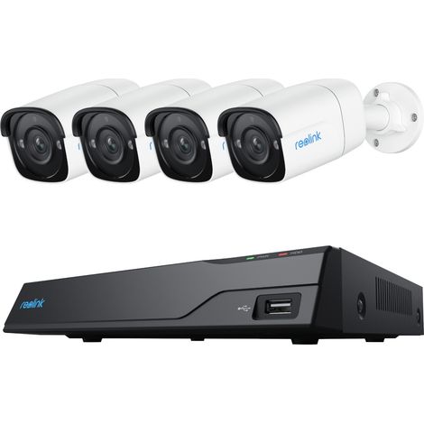 Reolink Sistema NVR 8 canali 4 telecamere bullet 5MP HDD 2TB videosorveglianza PoE