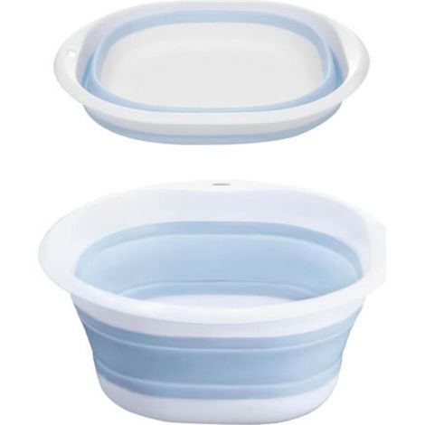 Grand lavabo pliable et portable en plastique - Idéal pour les voyages, la maison et les bébés - Compact et facile à nettoyer (1/5)