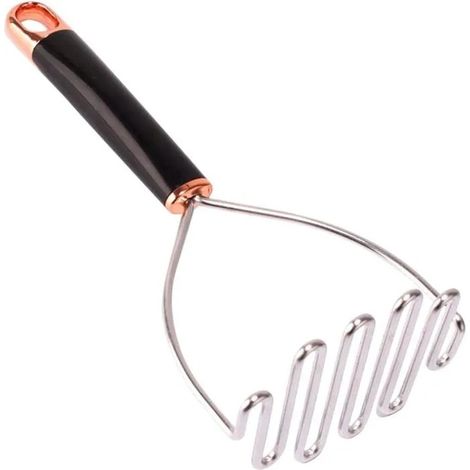 Presse-purée,presse-purée en acier inoxydable avec long manche,outil de purée de cuisine en fil métallique (1/5)
