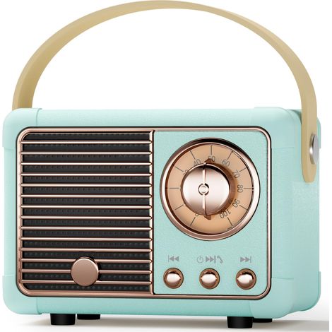 Enceinte Bluetooth Portable Haut Parleur sans Fil Cadeau garçon 10-12 Ans Cadeau Anniversaire Cadeau Ado Garçon AUX, TF Carte,USB Mini Enceinte Bluetooth Decoration Bureau Chambre Ado(Bleu) (1/5)
