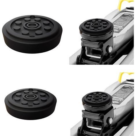 DEUBA® Rubber Pad Heavy Duty Trolley Jack Car Garage Vehicle Protective Disk Adapter 2er Set - 39,5x15mm + 52x14mm (de)