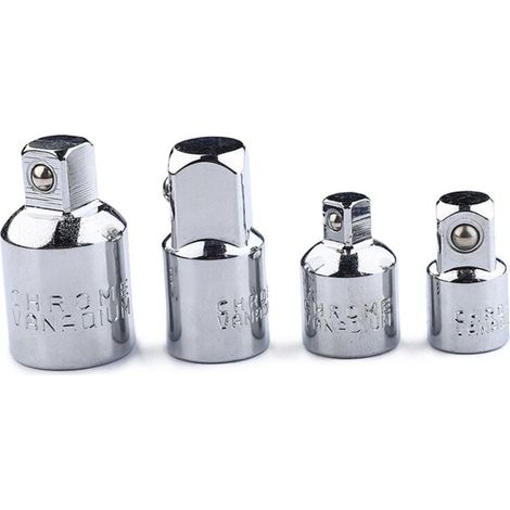 4pcs Adaptateur à Cliquet Adaptateur Douille Cliquet 1/2 à 3/8-3/8 à 1/2-1/4 à 3/8-3/8 à 1/4 Réducteur de Douille pour Douilles et Embouts (1/5)