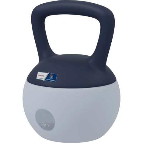 10 kg rutschfeste Kettlebell-Hantel, grau und blau - Aosom x FFHandball (1/5)