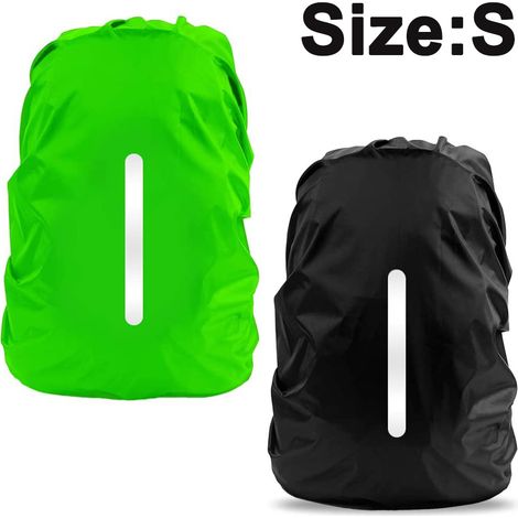 Housse De Pluie Pour Sac À Dos - Nylon Étanche Avec Bandes Réfléchissantes - Adaptée Pour Randonnée Cyclisme Camping Voyage - 2 Pièces (1/5)