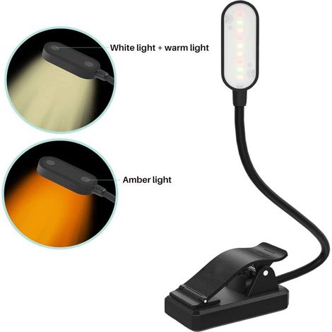 Wiederaufladbare USB-Leseleuchte mit 9 LEDs, 3 Helligkeitsstufen, leicht und robust (1/5)