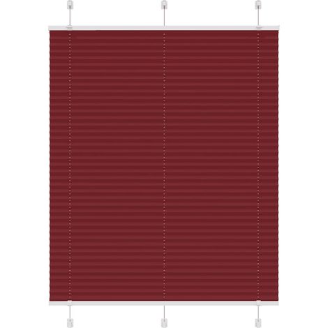 Plissee Bordeauxrot 110x100 cm Stoffbreite 109,4 cm Polyester