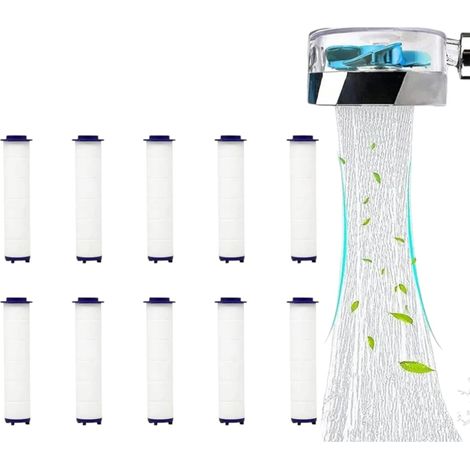 Douche Turbo 10 Filtres de Remplacement pour Pommeau à Hélicoïdal - Accessoires de Nettoyage pour Tête de Douche à Main, Lot de 10 Pièces (1/4)