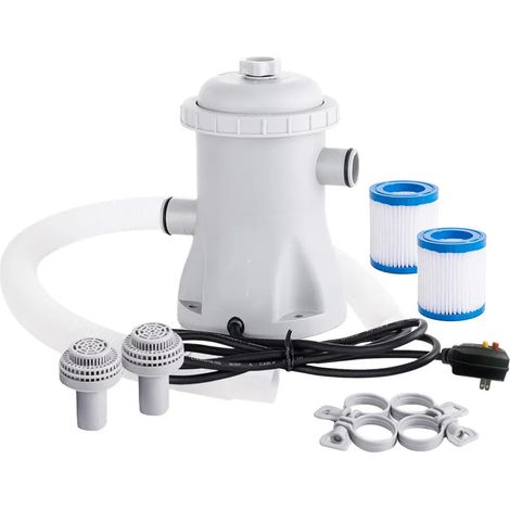 Pompe de filtration lectrique pour piscine 330 GPH avec 2 cartouches (1/5)
