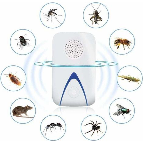 Ultrason Souris Et Rats,Répulsif Ultrason Anti-Rongeurs Insectes,électronique Plug-in Pest répulsif Anti Moustiques,Les Souris,Rats,Mouches,cafards,Fourmis et rongeurs avec lumière de Nuit Bleue-Fei Y