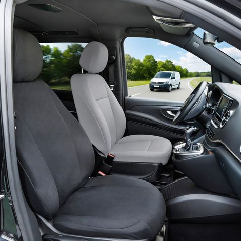 Dacia Dokker kompatibler Sitzbezug Stoff, passgenau für Einzelsitz Beifahrer, robuste Sitzbezüge Transporter/Van anthrazit (1/5)