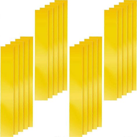 Lot de 20 bandes adhésives PVC pour scie à onglets et scie circulaire, avec espacement nul, pour le positionnement et la découpe du bois. (1/4)