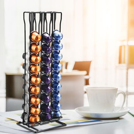 Support de rangement pour capsules de café en fer, accessoire ménager pour bureaux, cuisines et cafés. (1/5)