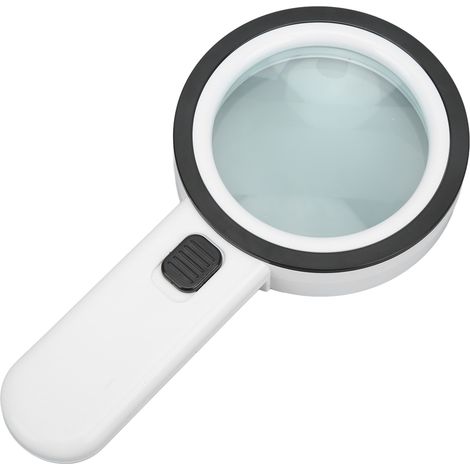 Loupe à main optique en verre 30X 8cm avec 12 LED, puissante pour lecture et inspection détaillée (1/5)