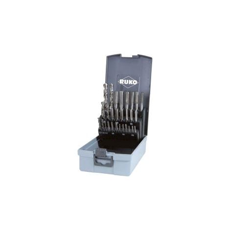 RUKO 28-pezzi set maschi a mano M DIN 352 HSSE-Co 5 in cassetta plastica - 245003ERO