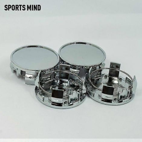 Lot de 4 cache-moyeux de roue de 62 mm, élégants et résistants, pour voiture, couleur argent. (1/4)