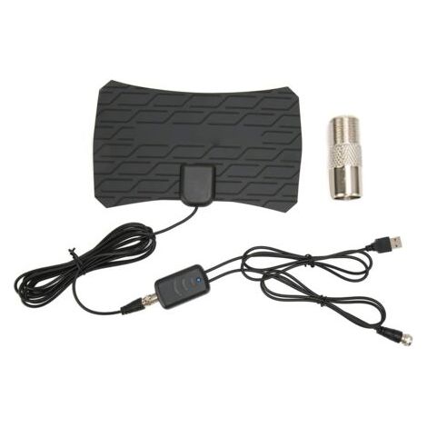 Antenne TV Numérique HD 300 Miles Antenne HD Intérieure/extérieure Prend en 4K 1080P Stick et Tous Les Anciens téléviseurs. (Noir) (1/5)